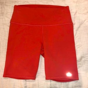 ALO biker shorts, size large, color orange NWOT